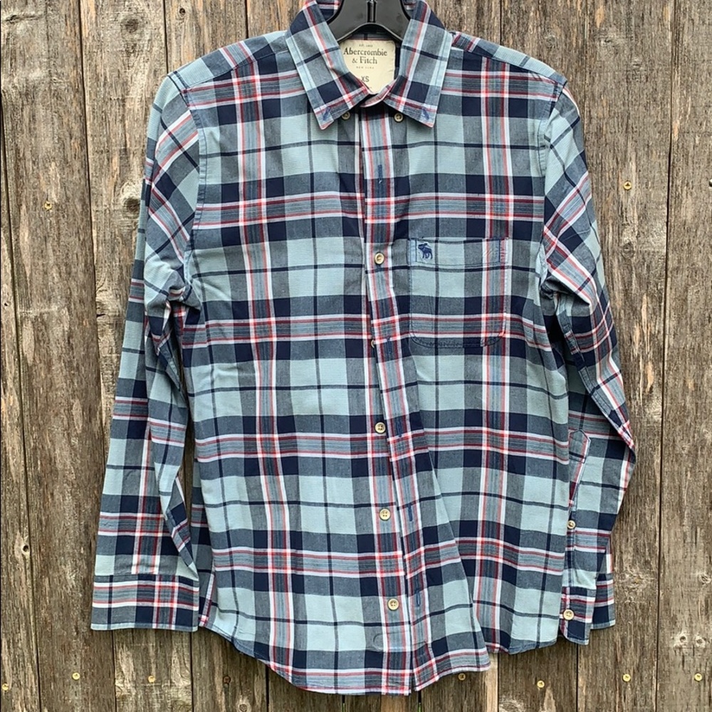 NEW- Abercrombie & Fitch Plaid Button Down